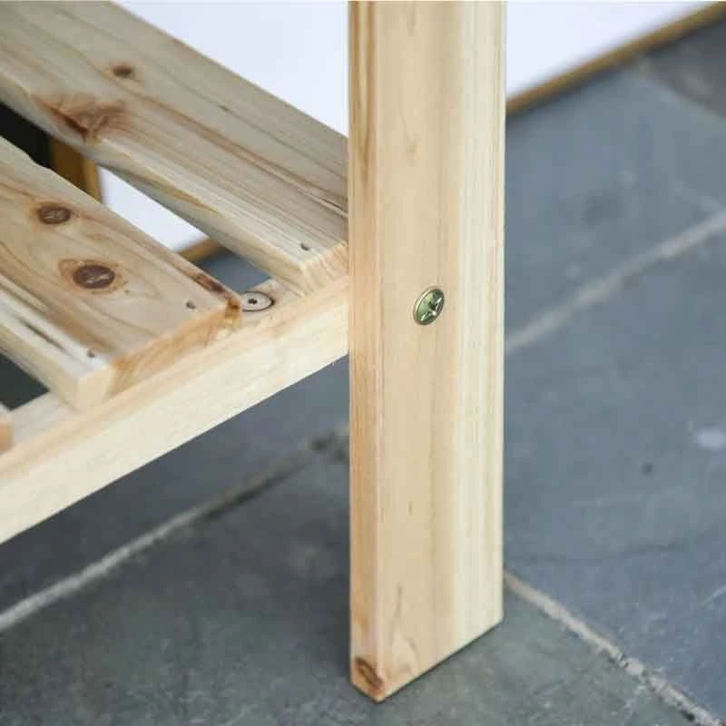 Outsunny Raised Rectangular Planter With Shelf - Natural Brown - 845-442 7 Outsunny Raised Rectangular Planter With Shelf - Natural Brown - 845-442 - Image 7