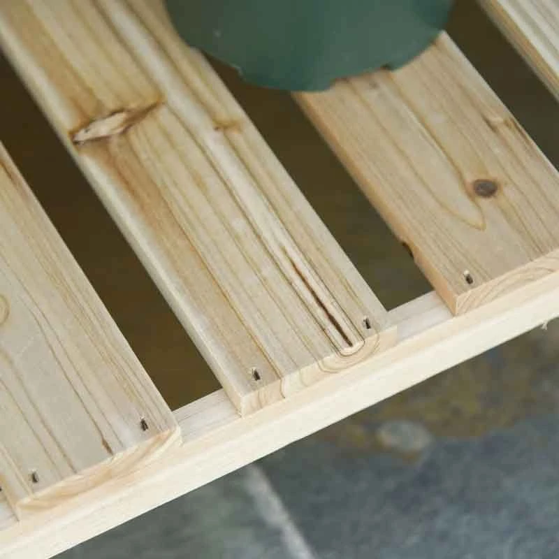 Outsunny Raised Rectangular Planter With Shelf - Natural Brown - 845-442 4 Outsunny Raised Rectangular Planter With Shelf - Natural Brown - 845-442 - Image 4