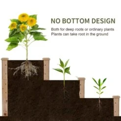 Outsunny 3 Tier Wooden Raised Garden Planter - Brown - 845-451 -OUTSUNNY Sales Shop outsunny 845451 1