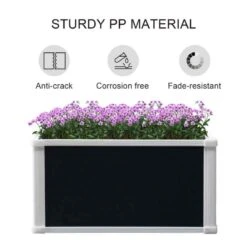 Outsunny Raised Garden Planter - Grey/White - 845-452 -OUTSUNNY Sales Shop outsunny 845452 2
