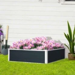 Outsunny Raised Bed Planter - Grey/White - 845-452V01