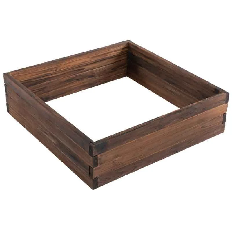 Outsunny Wooden Raised Garden Planter - Brown - 845-453 3 Outsunny Wooden Raised Garden Planter - Brown - 845-453 - Image 3