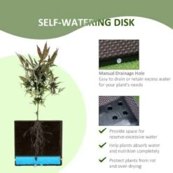 Outsunny 2 Piece Raised Garden Planter - Brown - 845-548 -OUTSUNNY Sales Shop outsunny 845548 1