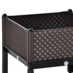 Outsunny 2 Piece Raised Garden Planter - Brown - 845-548 -OUTSUNNY Sales Shop outsunny 845548 planter