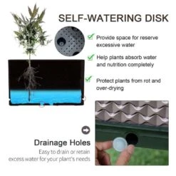 Outsunny Raised Garden Planter With Self-Watering Design - Set Of 2 - Brown - 845-555 -OUTSUNNY Sales Shop outsunny 845555 1