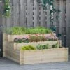 Outsunny 3 Tier Raised Garden Planter With 9 Grow Grids - Brown - 845-581 15 Outsunny 3 Tier Raised Garden Planter With 9 Grow Grids - Brown - 845-581 -OUTSUNNY Sales Shop outsunny 845581 front view 1