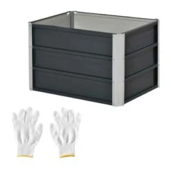 Outsunny Metal Raised Garden Planter - Grey - 845-638CG -OUTSUNNY Sales Shop outsunny 845638cg accessories