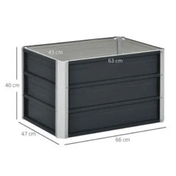 Outsunny Metal Raised Garden Planter - Grey - 845-638CG -OUTSUNNY Sales Shop outsunny 845638cg dimensions