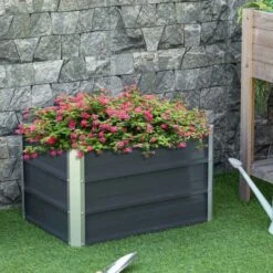 Outsunny Metal Raised Garden Planter - Grey - 845-638CG -OUTSUNNY Sales Shop outsunny 845638cg main image