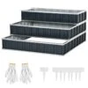 Outsunny 3 Tier Raised Garden Planter - Grey - 845-640CG -OUTSUNNY Sales Shop outsunny 845640cg