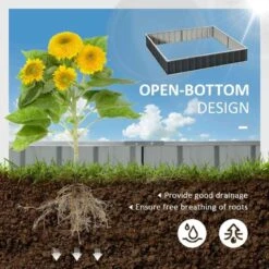Outsunny Metal Raised Garden Planter - Grey - 845-644CG -OUTSUNNY Sales Shop outsunny 845644cg 1