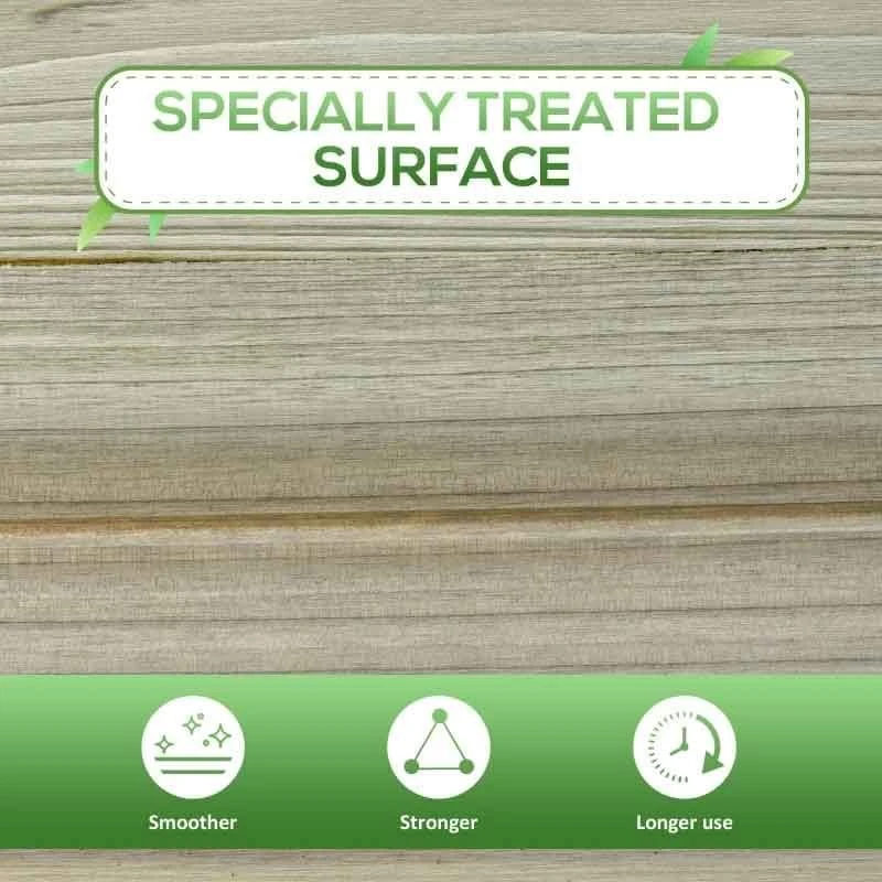 Outsunny Raised Garden Planter With Storage Shelf - Brown - 845-661 8 Outsunny Raised Garden Planter With Storage Shelf - Brown - 845-661 - Image 8