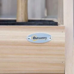 Outsunny Wooden Garden Planter - Brown - 845-683 11 Outsunny Wooden Garden Planter - Brown - 845-683 -OUTSUNNY Sales Shop outsunny 845683 close up