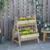 Outsunny Wooden Garden Planter - Brown - 845-683 18 Outsunny Wooden Garden Planter - Brown - 845-683 -OUTSUNNY Sales Shop outsunny 845683 lifestyle