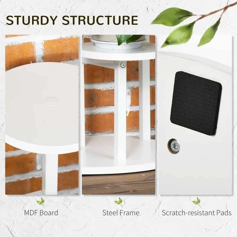 Outsunny 5 Tier Corner Plant Stand - White - 845-758V00WT 8 Outsunny 5 Tier Corner Plant Stand - White - 845-758V00WT - Image 8