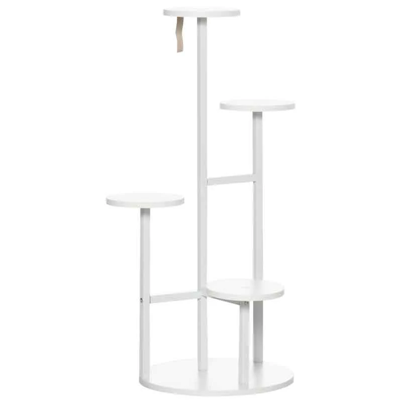 Outsunny 5 Tier Corner Plant Stand - White - 845-758V00WT 3 Outsunny 5 Tier Corner Plant Stand - White - 845-758V00WT - Image 3