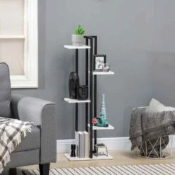 Outsunny 5 Tier Corner Plant Stand - White/Black - 845-759V00WT -OUTSUNNY Sales Shop outsunny 845759v00wt lifestyle