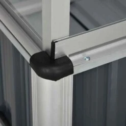 Outsunny Galvanised Steel Raised Garden Planter With Greenhouse - Grey/Silver - 845-771V00CG -OUTSUNNY Sales Shop outsunny 845771v00cg close up