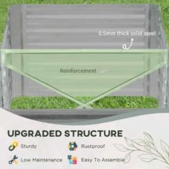 Outsunny Raised Bed With Multi-Reinforced Rods - Grey - 845-774V00LG 16 Outsunny Raised Bed With Multi-Reinforced Rods - Grey - 845-774V00LG -OUTSUNNY Sales Shop outsunny 845774v00lg 2