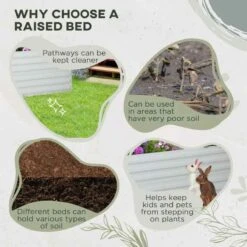 Outsunny Raised Bed With Multi-Reinforced Rods - Grey - 845-774V00LG 15 Outsunny Raised Bed With Multi-Reinforced Rods - Grey - 845-774V00LG -OUTSUNNY Sales Shop outsunny 845774v00lg 3