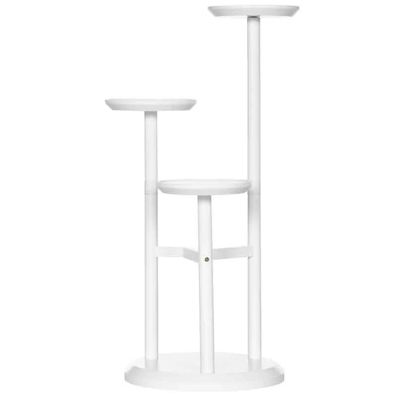 Outsunny 3 Tier Corner Plant Stand - White - 845-811V00WT 7 Outsunny 3 Tier Corner Plant Stand - White - 845-811V00WT - Image 7