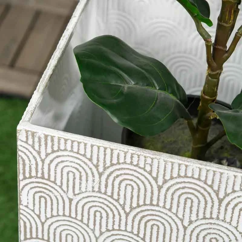 Outsunny Metal Plant Stand With Pot - Set Of 3 - Grey/Black - 845-828V00GY 7 Outsunny Metal Plant Stand With Pot - Set Of 3 - Grey/Black - 845-828V00GY - Image 7