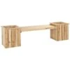 Outsunny Wooden Garden Planter & Bench Combination - Natural - 84B-677ND 21 Outsunny Wooden Garden Planter & Bench Combination - Natural - 84B-677ND -OUTSUNNY Sales Shop outsunny 84b677nd front view