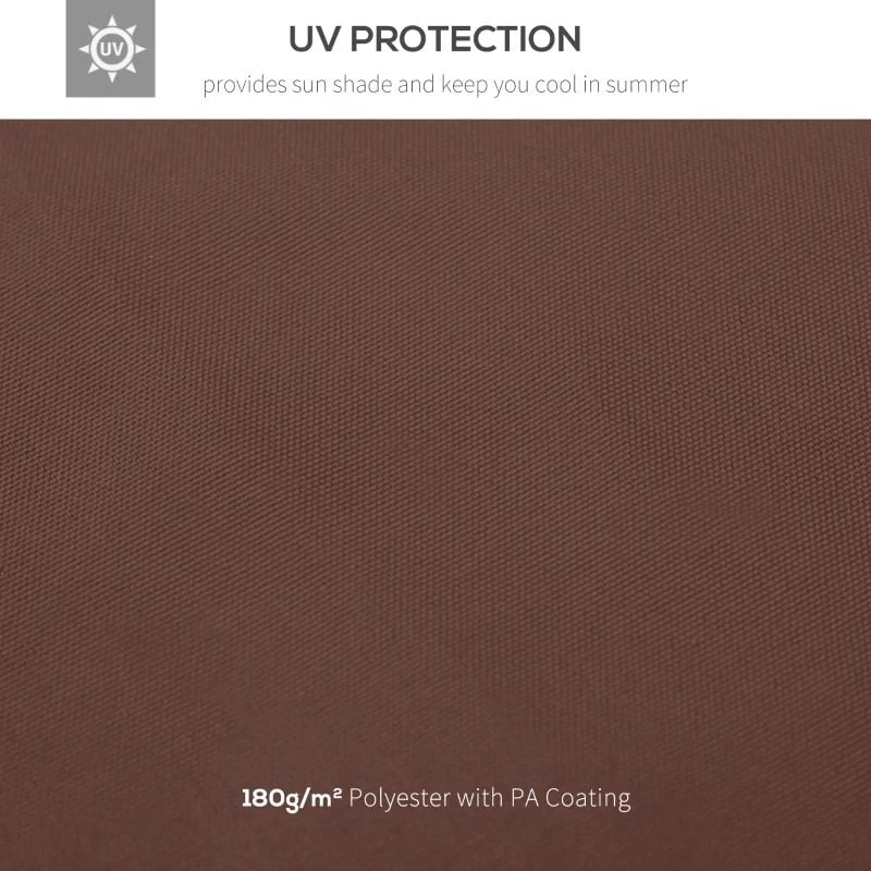 Outsunny 2 Tier Gazebo Replacement Canopy 3000x3000mm - Coffee - 84C-041 8 Outsunny 2 Tier Gazebo Replacement Canopy 3000x3000mm - Coffee - 84C-041 - Image 8