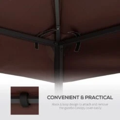 Outsunny 2 Tier Gazebo Replacement Canopy 3000x3000mm - Coffee - 84C-041 15 Outsunny 2 Tier Gazebo Replacement Canopy 3000x3000mm - Coffee - 84C-041 -OUTSUNNY Sales Shop outsunny 84c 041 5
