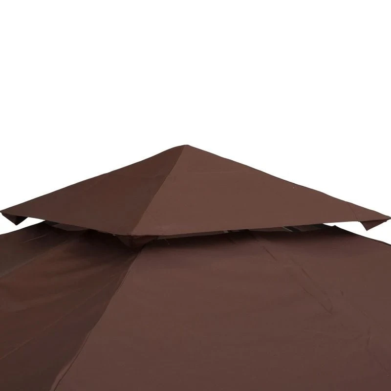 Outsunny 2 Tier Gazebo Replacement Canopy 3000x3000mm - Coffee - 84C-041 5 Outsunny 2 Tier Gazebo Replacement Canopy 3000x3000mm - Coffee - 84C-041 - Image 5