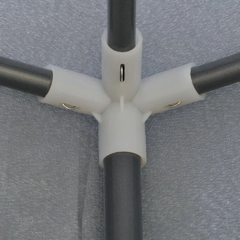 Outsunny Hexagon Gazebo With Netting Walls 4000x4000mm - Grey - 84C-044CG 6 Outsunny Hexagon Gazebo With Netting Walls 4000x4000mm - Grey - 84C-044CG - Image 6