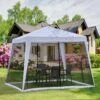 Outsunny Garden Gazebo With Mesh Sidewalls 3000x3000mm - Grey - 84C-090GY 21 Outsunny Garden Gazebo With Mesh Sidewalls 3000x3000mm - Grey - 84C-090GY -OUTSUNNY Sales Shop outsunny 84c 090gy 10