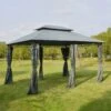 Outsunny 2 Tier Garden Gazebo With Curtains 3000x4000mm - Grey - 84C-099GY 20 Outsunny 2 Tier Garden Gazebo With Curtains 3000x4000mm - Grey - 84C-099GY -OUTSUNNY Sales Shop outsunny 84c 099gy 1