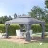 Outsunny 2 Tier Garden Gazebo With Curtains And Nets 3000x4000mm - Grey - 84C-101GY -OUTSUNNY Sales Shop outsunny 84c 101gy 9