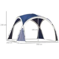 Outsunny Domed Garden Gazebo Tent 3500x3500mm - Blue/Grey - 84C-110BU -OUTSUNNY Sales Shop outsunny 84c 110bu 2