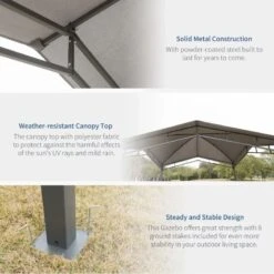 Outsunny Metal Garden Gazebo 3000x3000m - Grey - 84C-113 -OUTSUNNY Sales Shop outsunny 84c 113 4