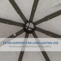 Outsunny Metal Garden Gazebo 3000x3000m - Grey - 84C-113 -OUTSUNNY Sales Shop outsunny 84c 113 5