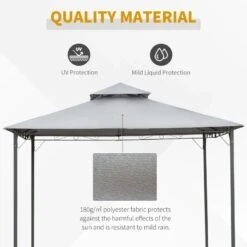 Outsunny 2 Tier Garden Gazebo 3000x3000mm - Grey - 84C-115 15 Outsunny 2 Tier Garden Gazebo 3000x3000mm - Grey - 84C-115 -OUTSUNNY Sales Shop outsunny 84c 115 3