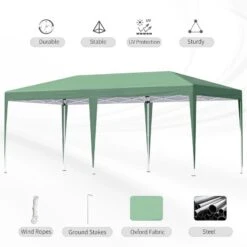 Outsunny Pop-Up Garden Gazebo With Carry Bag 6000x3000mm - Green - 84C-118GN -OUTSUNNY Sales Shop outsunny 84c 118gn 3 1