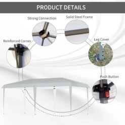 Outsunny Pop-Up Garden Gazebo With Carry Bag 6000x3000mm - Grey - 84C-118MX 15 Outsunny Pop-Up Garden Gazebo With Carry Bag 6000x3000mm - Grey - 84C-118MX -OUTSUNNY Sales Shop outsunny 84c 118mx 4 1