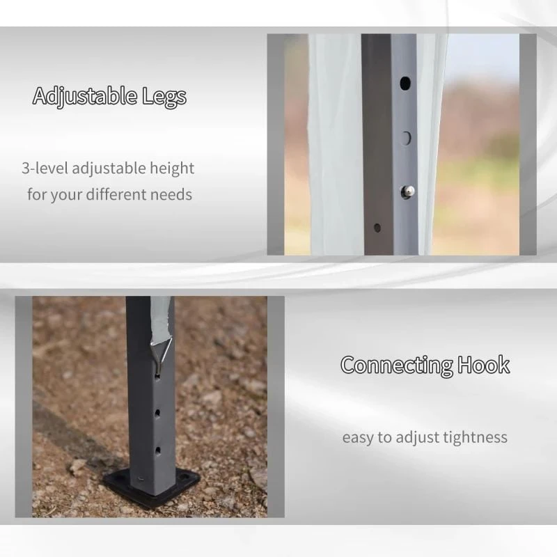 Outsunny Pop-Up Garden Gazebo With Carry Bag 6000x3000mm - Grey - 84C-118MX 4 Outsunny Pop-Up Garden Gazebo With Carry Bag 6000x3000mm - Grey - 84C-118MX - Image 4