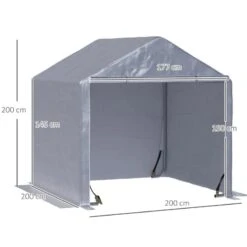 Outsunny Steel Carport Canopy 2000x2000mm - Grey - 84C-140 16 Outsunny Steel Carport Canopy 2000x2000mm - Grey - 84C-140 -OUTSUNNY Sales Shop outsunny 84c 140 2