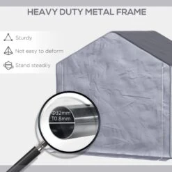 Outsunny Steel Carport Canopy 2000x2000mm - Grey - 84C-140 15 Outsunny Steel Carport Canopy 2000x2000mm - Grey - 84C-140 -OUTSUNNY Sales Shop outsunny 84c 140 3