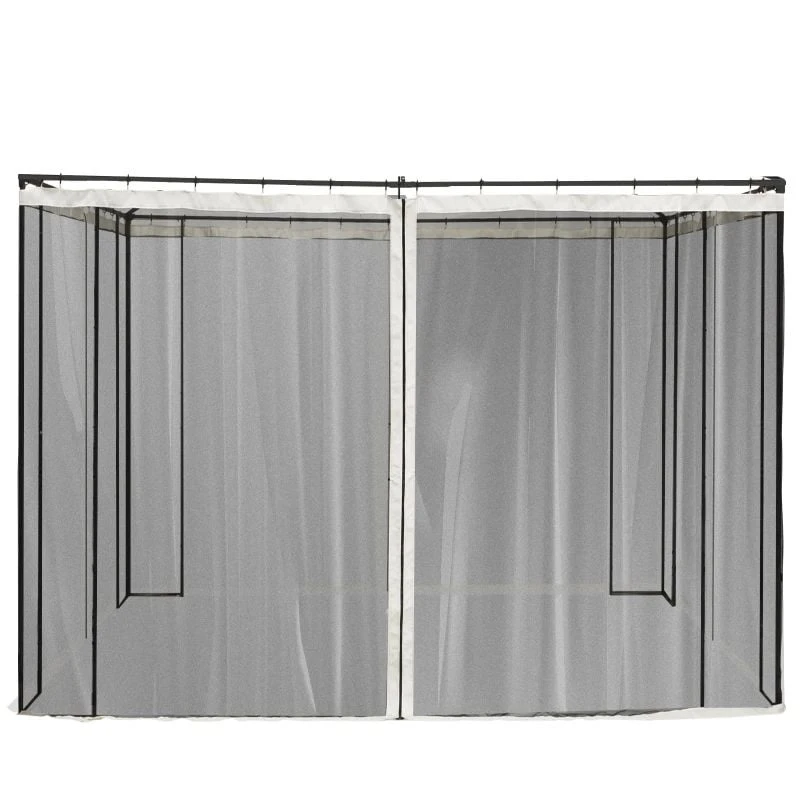 Outsunny Gazebo 4x Replacement Mesh Sidewalls 3000mm - Beige - 84C-142 4 Outsunny Gazebo 4x Replacement Mesh Sidewalls 3000mm - Beige - 84C-142 - Image 4