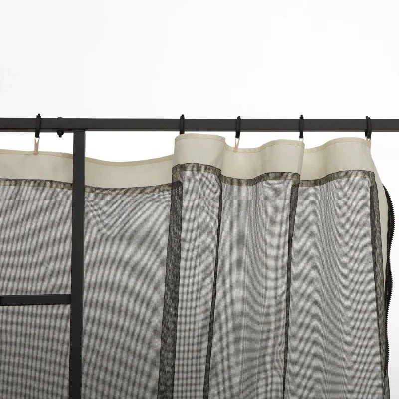 Outsunny Gazebo 4x Replacement Mesh Sidewalls 3000mm - Beige - 84C-142 3 Outsunny Gazebo 4x Replacement Mesh Sidewalls 3000mm - Beige - 84C-142 - Image 3