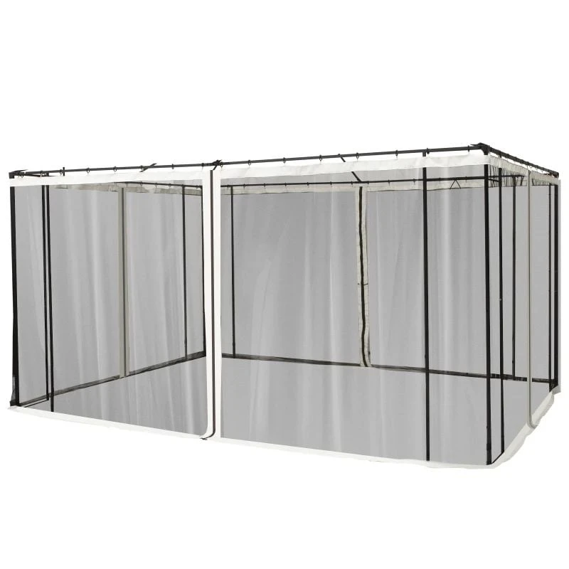 Outsunny Gazebo 4x Replacement Mesh Sidewalls 3500mm - Beige - 84C-142V02 2 Outsunny Gazebo 4x Replacement Mesh Sidewalls 3500mm - Beige - 84C-142V02 - Image 2