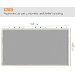 Outsunny Gazebo 4x Replacement Mesh Sidewalls 3500mm - Beige - 84C-142V02 19 Outsunny Gazebo 4x Replacement Mesh Sidewalls 3500mm - Beige - 84C-142V02 -OUTSUNNY Sales Shop outsunny 84c 142v02 2