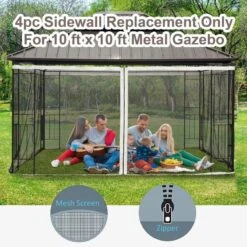Outsunny Gazebo 4x Replacement Mesh Sidewalls 3500mm - Beige - 84C-142V02 18 Outsunny Gazebo 4x Replacement Mesh Sidewalls 3500mm - Beige - 84C-142V02 -OUTSUNNY Sales Shop outsunny 84c 142v02 3