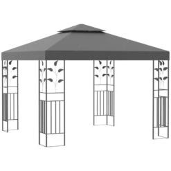 Outsunny 2 Tier Steel Garden Gazebo 3000x3000mm - Grey - 84C-147GY 19 Outsunny 2 Tier Steel Garden Gazebo 3000x3000mm - Grey - 84C-147GY -OUTSUNNY Sales Shop outsunny 84c 147gy 1