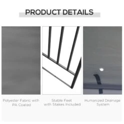 Outsunny 2 Tier Steel Garden Gazebo 3000x3000mm - Grey - 84C-147GY 15 Outsunny 2 Tier Steel Garden Gazebo 3000x3000mm - Grey - 84C-147GY -OUTSUNNY Sales Shop outsunny 84c 147gy 5